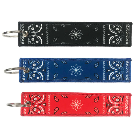 Bandana Print Key Chain