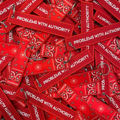 Bandana Print Key Chain - Red